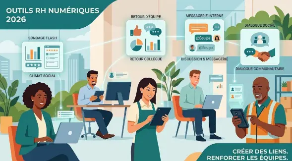 Outils numériques pour renforcer les relations sociales en entreprise en 2026