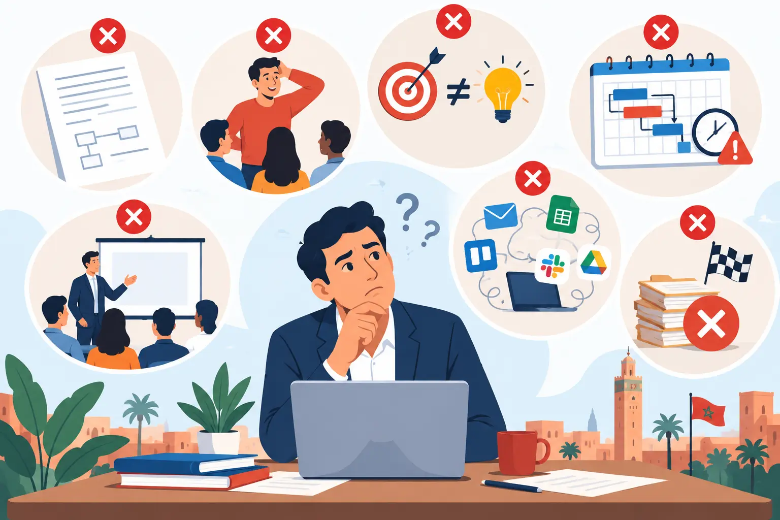 Illustration des principales erreurs à éviter en gestion de projet